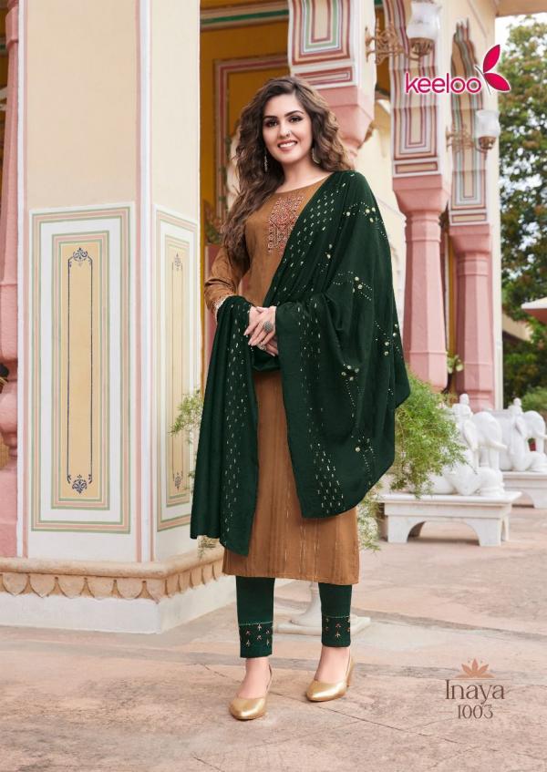 Keeloo Inaya 1 Festive Wear Kurti Pant With Dupatta Collection